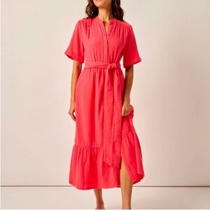 NWT johnnie-O Vibrant Pink Maxi Dress